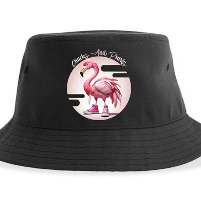 Flamingo Chucks And Pearls Comma La Kamala Sustainable Bucket Hat