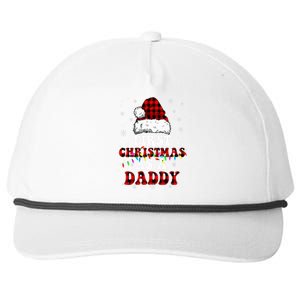 First Christmas As A Daddy Santa Hat Red Plaid Buffalo Snapback Five-Panel Rope Hat