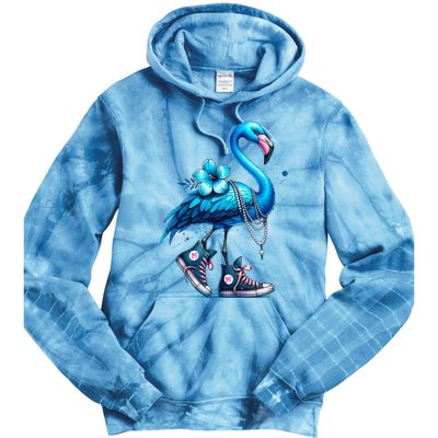 Flamingo Chucks And Pearls Comma La Kamala 2024 Tie Dye Hoodie