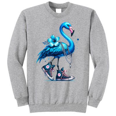 Flamingo Chucks And Pearls Comma La Kamala 2024 Tall Sweatshirt