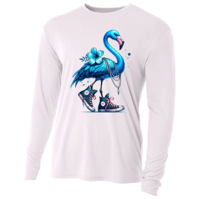 Flamingo Chucks And Pearls Comma La Kamala 2024 Cooling Performance Long Sleeve Crew