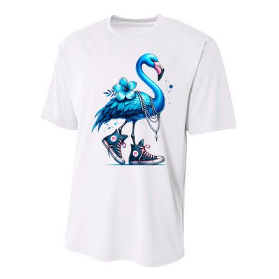 Flamingo Chucks And Pearls Comma La Kamala 2024 Performance Sprint T-Shirt