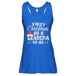 First Christmas As A Grandma To Be Gift Future Granny Xmas Funny Gift Ladies Essential Flowy Tank