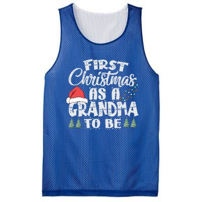 First Christmas As A Grandma To Be Gift Future Granny Xmas Funny Gift Mesh Reversible Basketball Jersey Tank