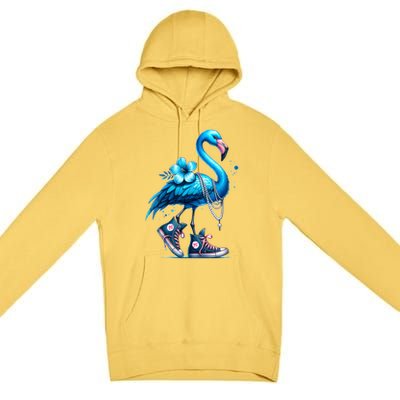 Flamingo Chucks And Pearls Comma La Kamala 2024 Premium Pullover Hoodie