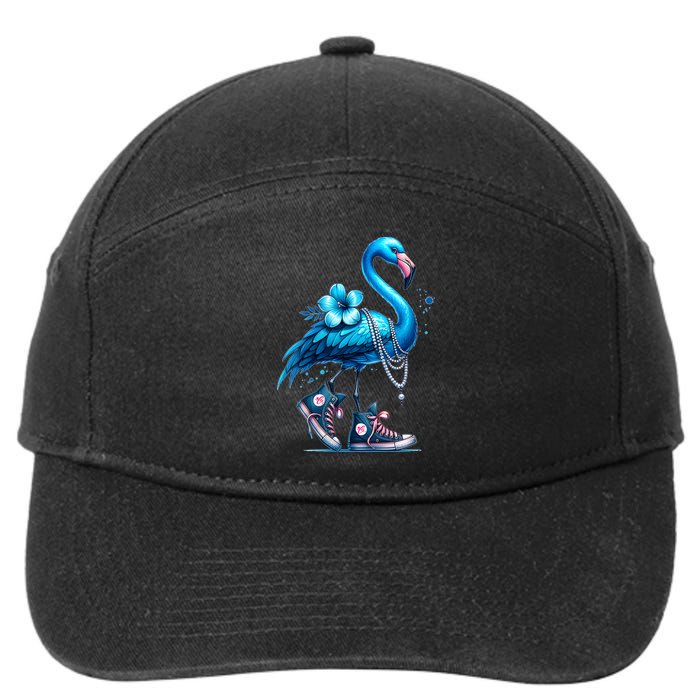 Flamingo Chucks And Pearls Comma La Kamala 2024 7-Panel Snapback Hat