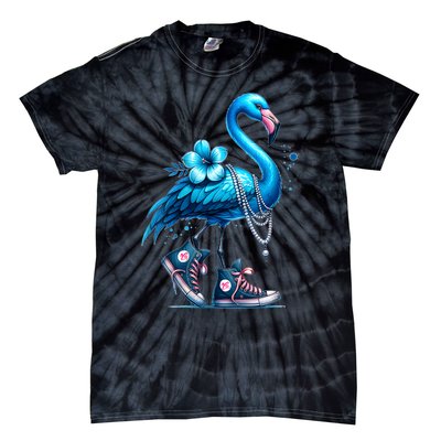 Flamingo Chucks And Pearls Comma La Kamala 2024 Tie-Dye T-Shirt