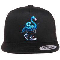 Flamingo Chucks And Pearls Comma La Kamala 2024 Flat Bill Trucker Hat