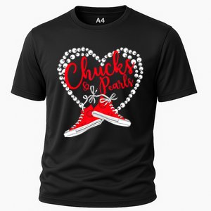 Funny Chucks And Pearls Im With Her Kamala 2024 Gift Cooling Performance Crew T-Shirt