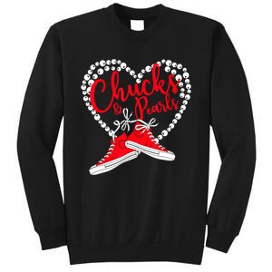 Funny Chucks And Pearls Im With Her Kamala 2024 Gift Sweatshirt