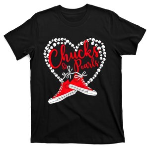 Funny Chucks And Pearls Im With Her Kamala 2024 Gift T-Shirt