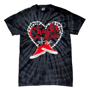 Funny Chucks And Pearls Im With Her Kamala 2024 Gift Tie-Dye T-Shirt