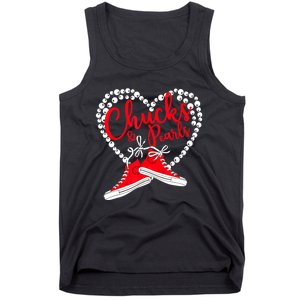 Funny Chucks And Pearls Im With Her Kamala 2024 Gift Tank Top