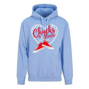 Funny Chucks And Pearls Im With Her Kamala 2024 Gift Unisex Surf Hoodie