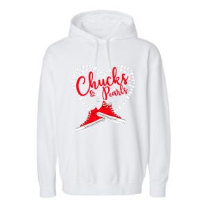 Funny Chucks And Pearls Im With Her Kamala 2024 Gift Garment-Dyed Fleece Hoodie