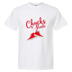 Funny Chucks And Pearls Im With Her Kamala 2024 Gift Garment-Dyed Heavyweight T-Shirt