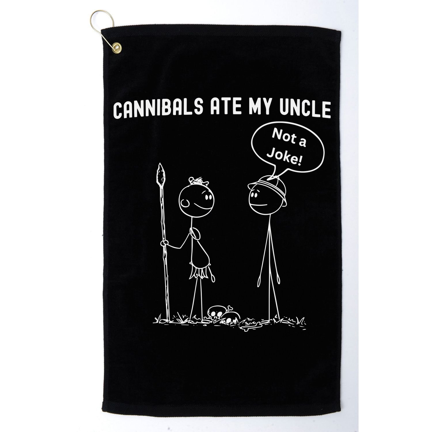 Funny Cannibals Ate My Uncle Political Golf Towel