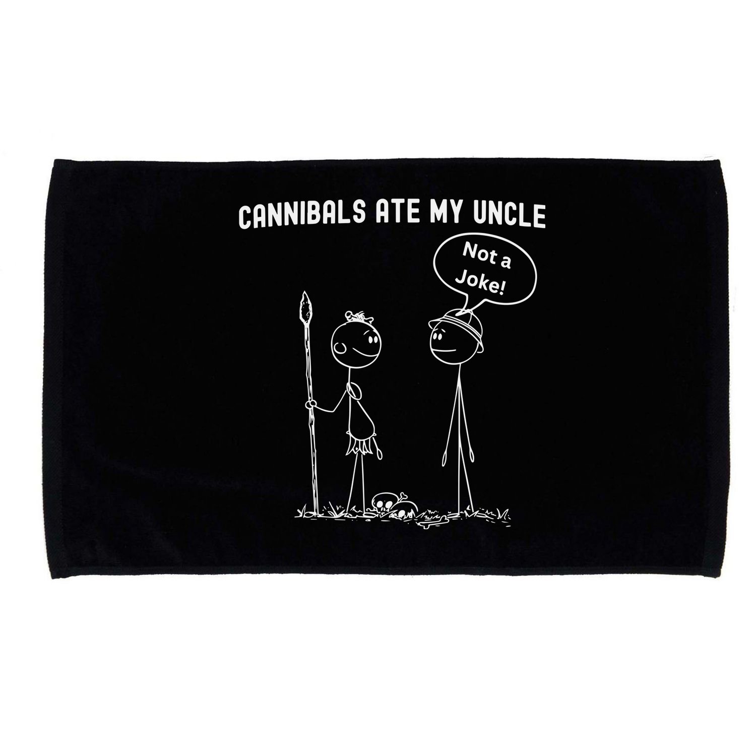 Funny Cannibals Ate My Uncle Political Microfiber Hand Towel