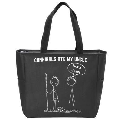 Funny Cannibals Ate My Uncle Political Zip Tote Bag