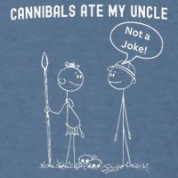 Funny Cannibals Ate My Uncle Political Garment-Dyed Sweatshirt