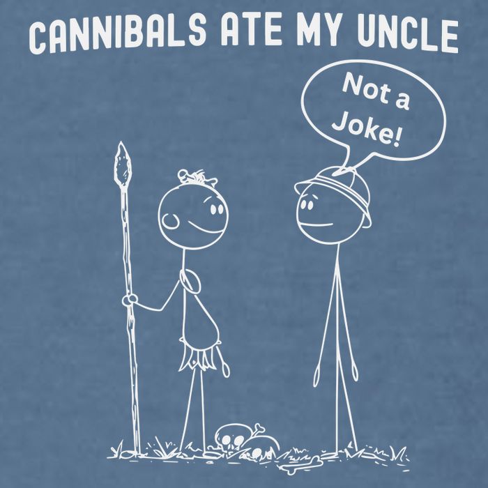 Funny Cannibals Ate My Uncle Political Garment-Dyed Sweatshirt