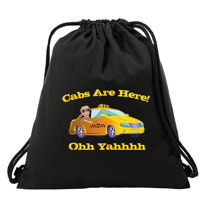 Funny Cabs Are Here With Dj Pauly D From The Jersey Shore Ohh Yahhh Drawstring Bag