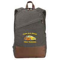 Funny Cabs Are Here With Dj Pauly D From The Jersey Shore Ohh Yahhh Cotton Canvas Backpack