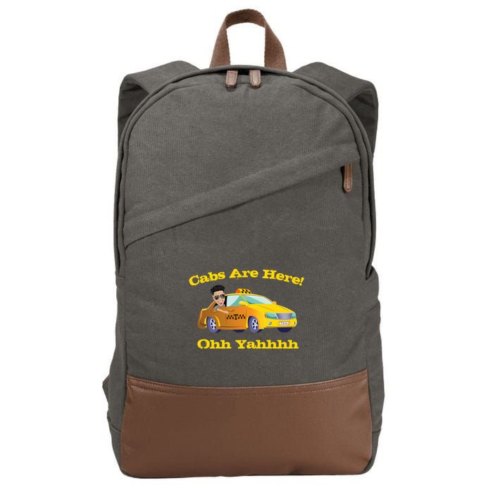 Funny Cabs Are Here With Dj Pauly D From The Jersey Shore Ohh Yahhh Cotton Canvas Backpack