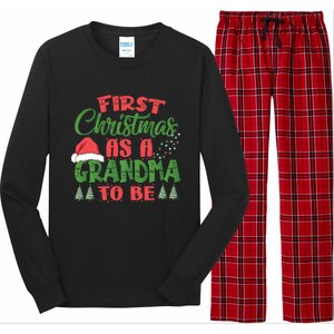 First Christmas As A Grandma To Be Gift Future Granny Xmas Meaningful Gift Long Sleeve Pajama Set