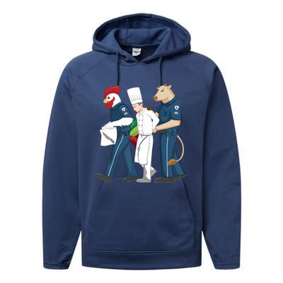 Funny Chef Accused Of Murder Restaurant Cook Kitchen Worker Performance Fleece Hoodie