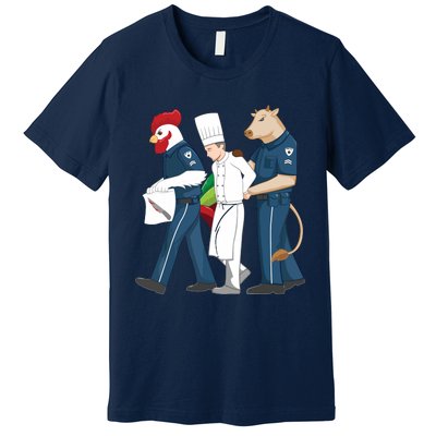 Funny Chef Accused Of Murder Restaurant Cook Kitchen Worker Premium T-Shirt