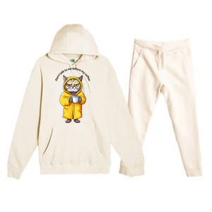 Funny Cat And Coffe Premium Hooded Sweatsuit Set