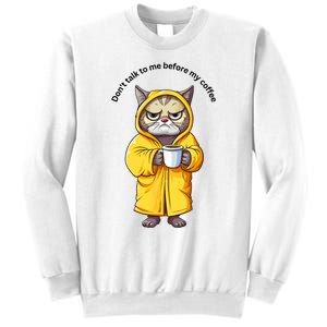 Funny Cat And Coffe Sweatshirt