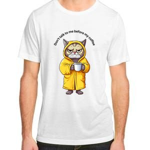 Funny Cat And Coffe Adult ChromaSoft Performance T-Shirt