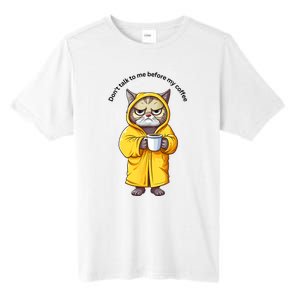 Funny Cat And Coffe Tall Fusion ChromaSoft Performance T-Shirt