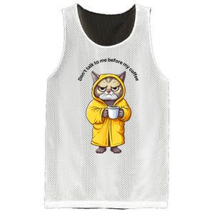 Funny Cat And Coffe Mesh Reversible Basketball Jersey Tank