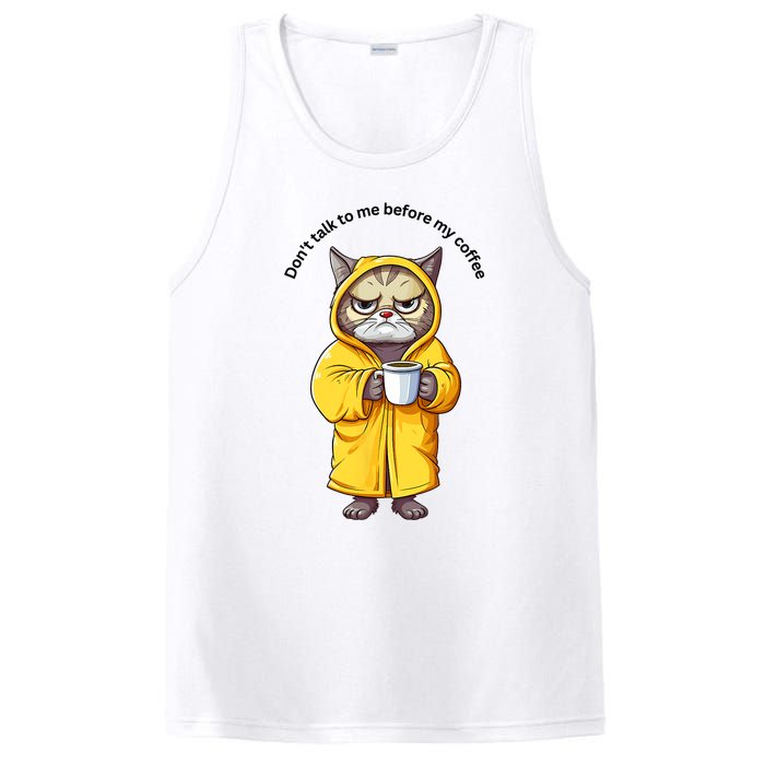 Funny Cat And Coffe PosiCharge Competitor Tank