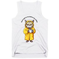 Funny Cat And Coffe Tank Top