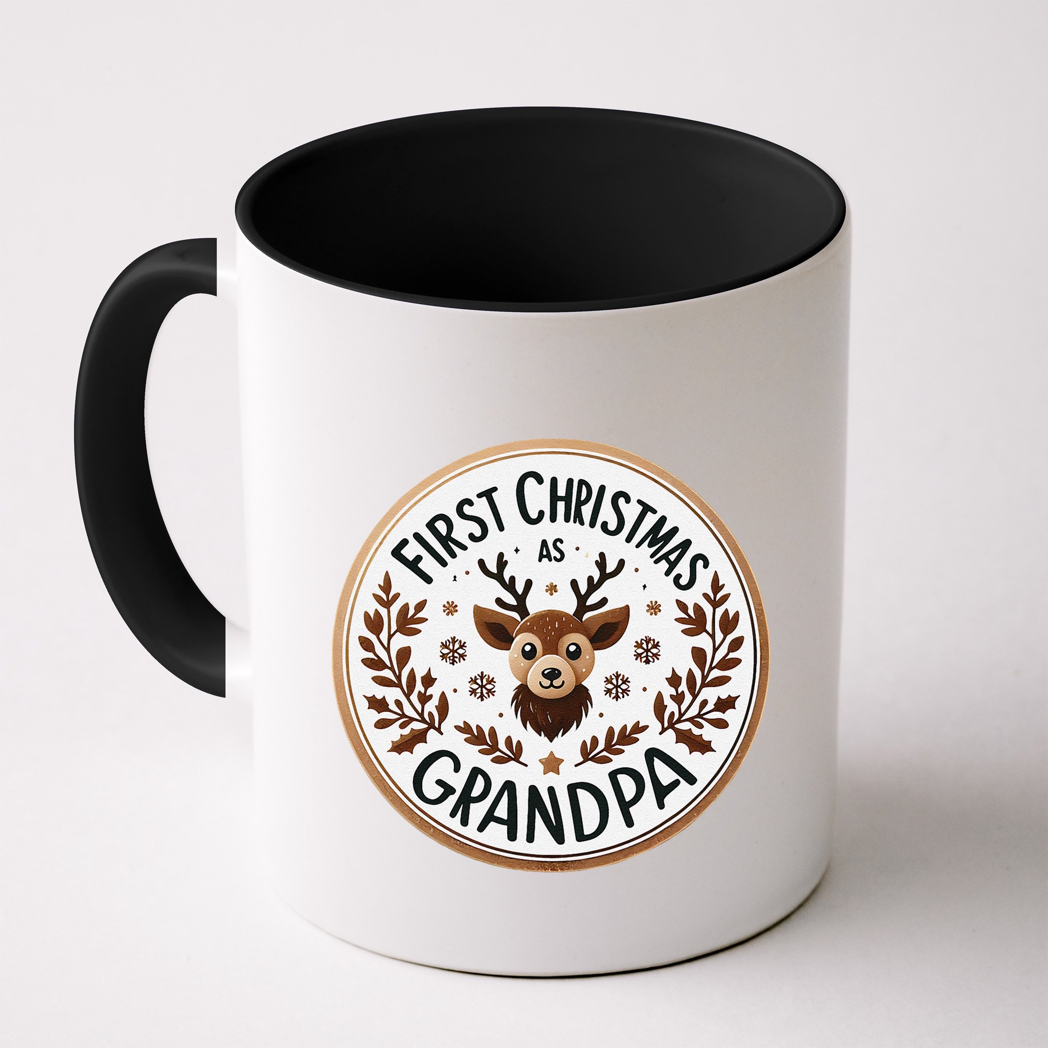 First Christmas As Grandpa New Baby Grandfather Xmas Grandad Mug
