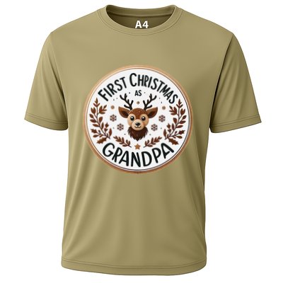 First Christmas As Grandpa New Baby Grandfather Xmas Grandad Performance Shirt