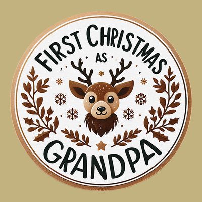 First Christmas As Grandpa New Baby Grandfather Xmas Grandad T-Shirt