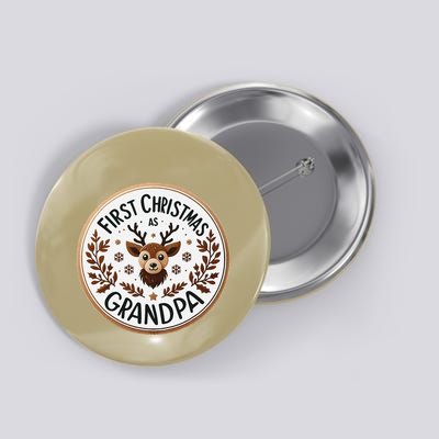 First Christmas As Grandpa New Baby Grandfather Xmas Grandad Button