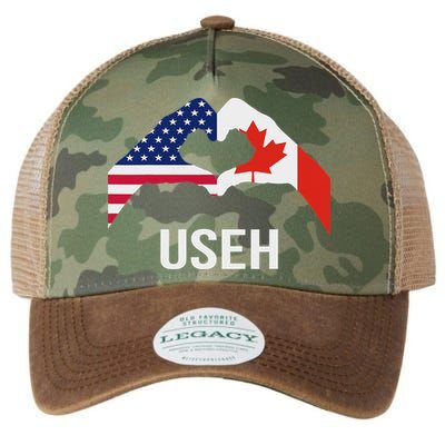 Funny Canada American Flag Us Eh Legacy Tie Dye Trucker Hat