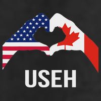 Funny Canada American Flag Us Eh 7 Panel Mesh Trucker Snapback Hat