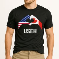 Funny Canada American Flag Us Eh Cooling Performance Crew T-Shirt