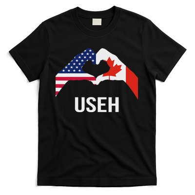 Funny Canada American Flag Us Eh T-Shirt