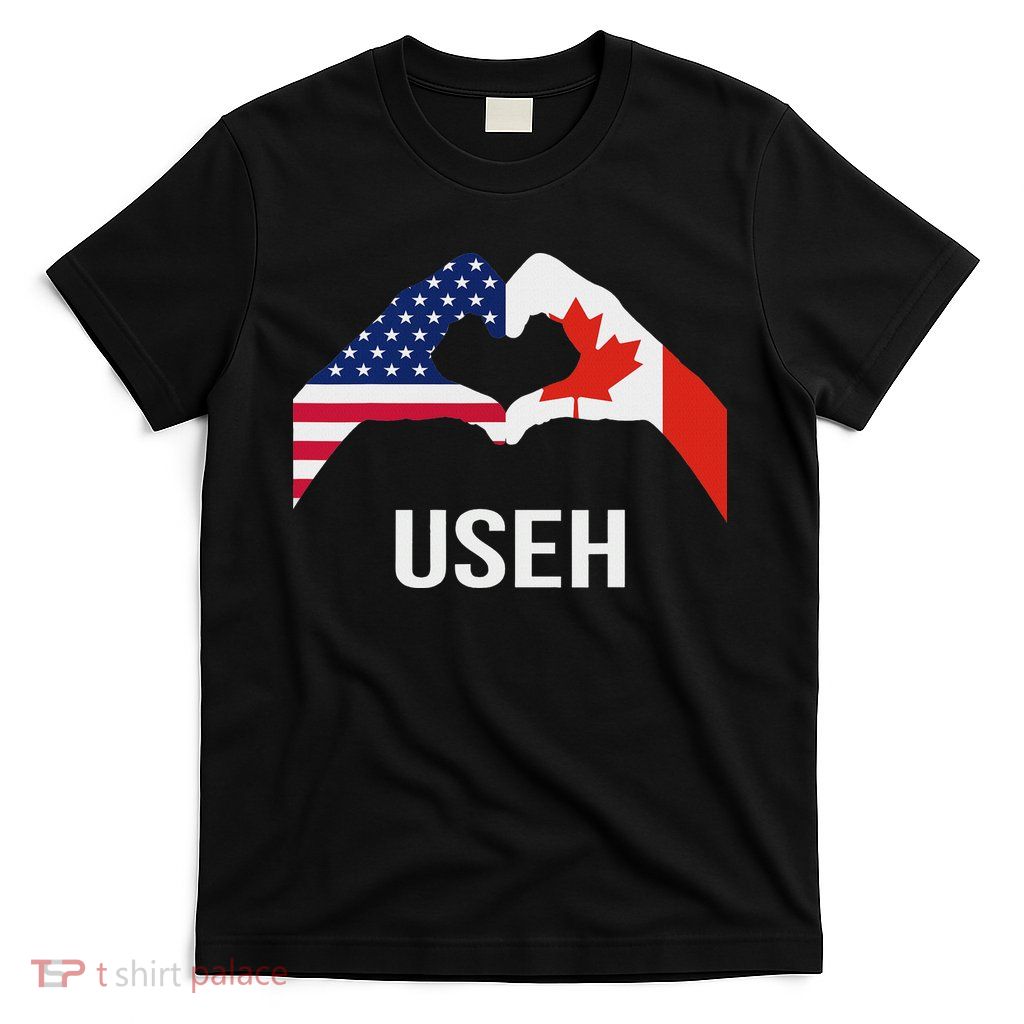 Funny Canada American Flag Us Eh T-Shirt