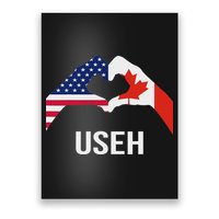 Funny Canada American Flag Us Eh Poster