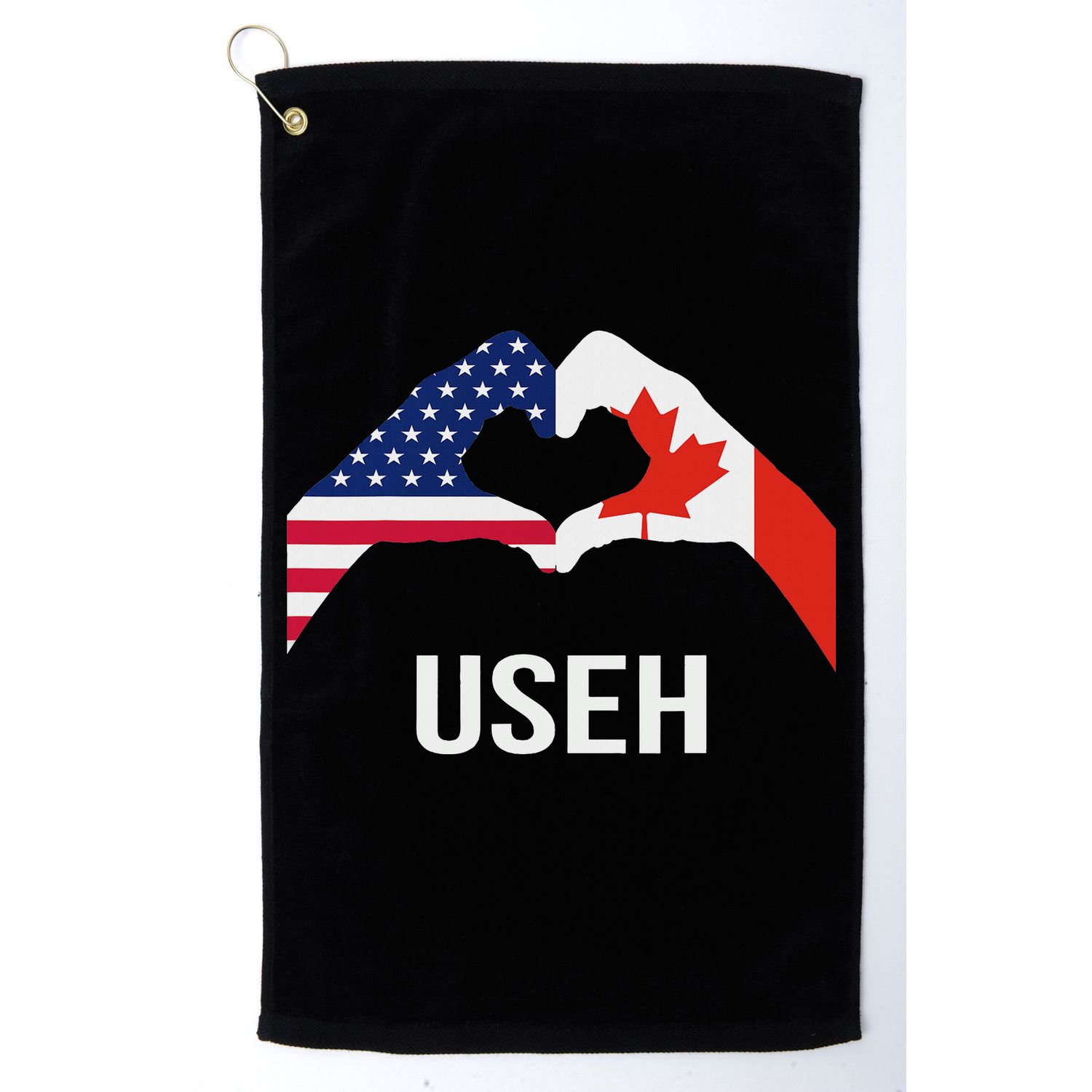 Funny Canada American Flag Us Eh Golf Towel