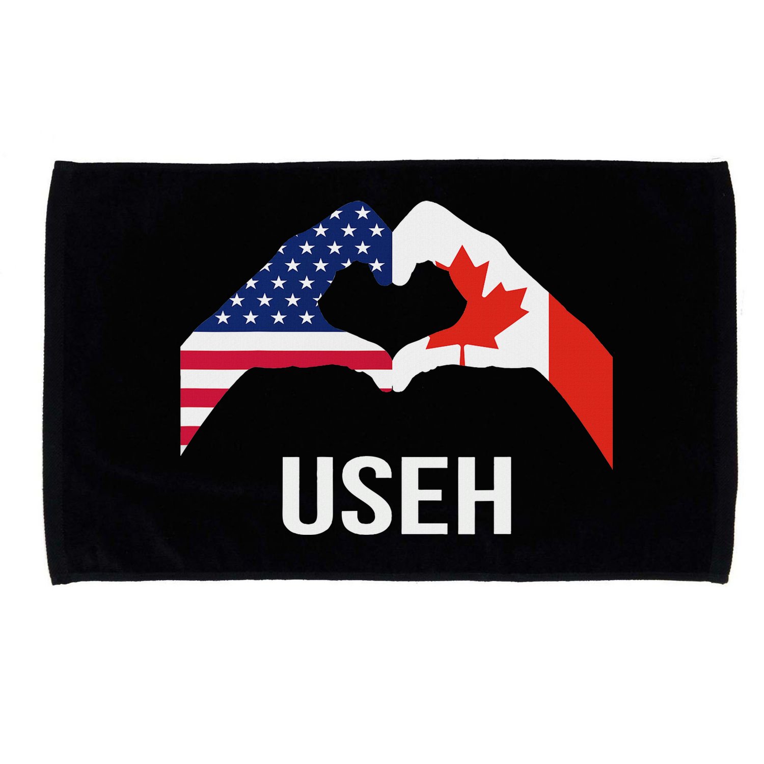 Funny Canada American Flag Us Eh Microfiber Hand Towel